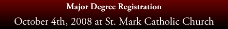 Register for the Major Degree Ceremony.